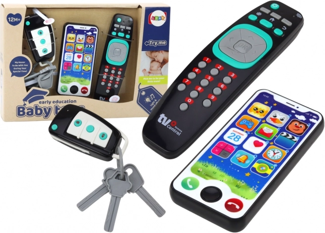 Játék készlet gyerekeknek Pilóta billentyűk Telefon Fények Hangok