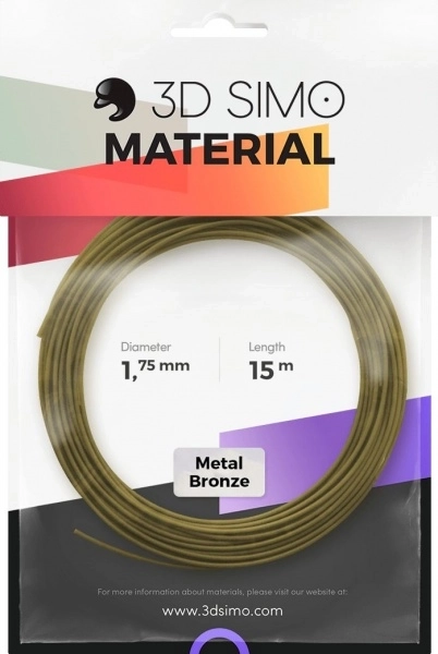 Fémhatású filament 3D tollakhoz és 3D nyomtatáshoz – arany, 1,75 mm, 15 m