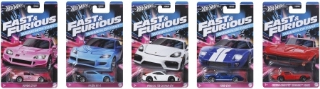 Hot Wheels tematikus autók Gyors és dühös 1:64