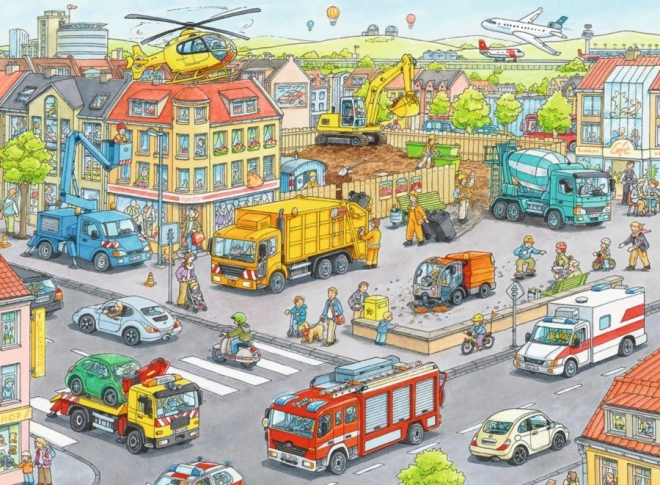 Ravensburger puzzle járművek a városban 100 darab