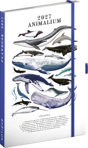 Notique Planbook határidőnapló és jegyzetfüzet Marine Life 2027 (13 × 21 cm)