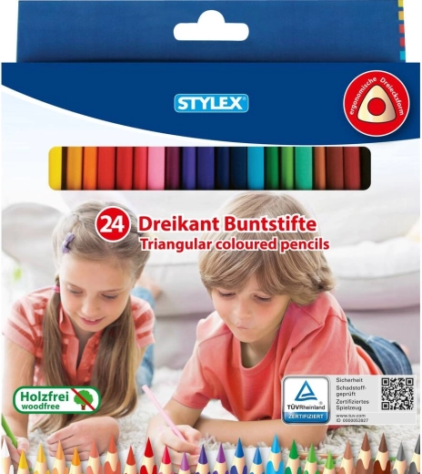 Stylex háromszög alakú színes ceruzák 24 db