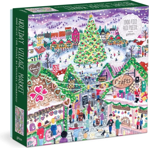 Galison metálfényű puzzle – Adventi vásárok, 1000 darabos
