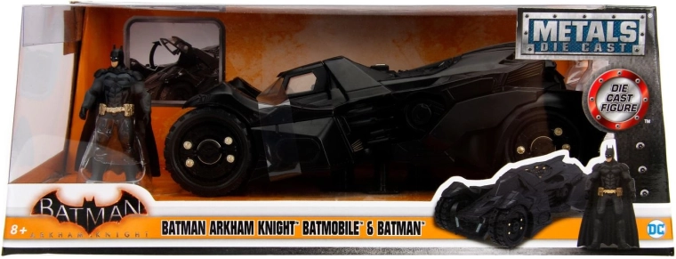 Jada Toys Batman Arkham Knight Batmobile 1:24 – fém modell figurával