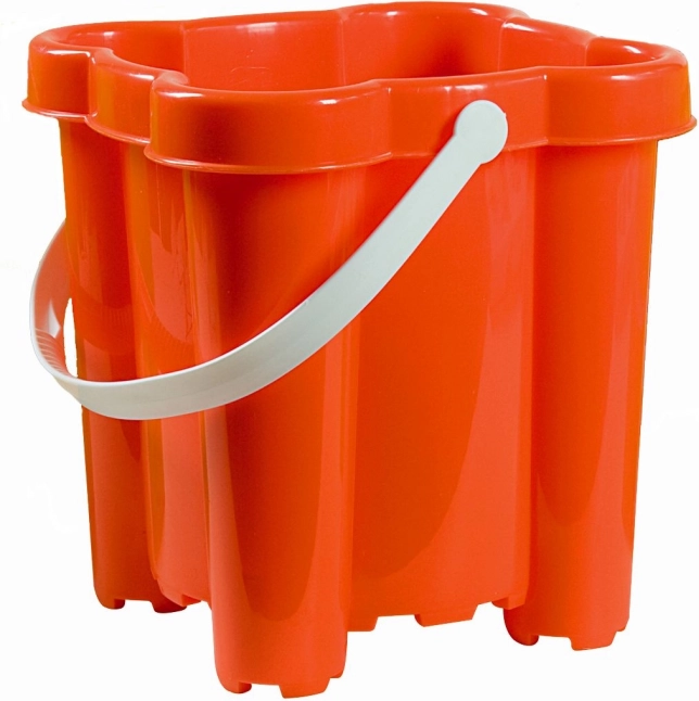 Androni homokvár-vödör 4 toronnyal, magasság 20 cm – Piros