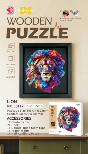 Fa oroszlános puzzle, 155 darabos