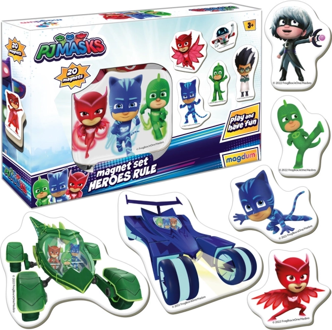 PJ MASKS Pizsihősök mágneskészlet gyerekeknek