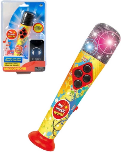 Gyermek mikrofon dallamokkal, LED fénnyel és hanggal 20 cm - 1 darab