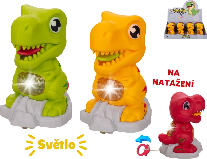 Világító, guruló dinoszaurusz 11 cm