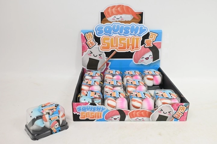 Sushi nyomogatható stresszoldó játékok dobozban (3 db)