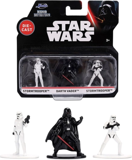 Star Wars Nano Metalfigs 3 fémből készült figura készlete, Darth Vader és rohamosztagosok – 3 db