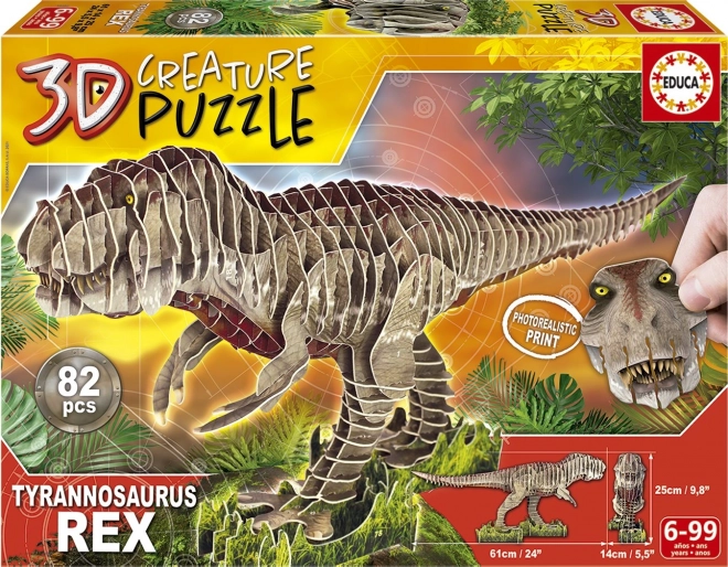 3D puzzle T‑Rex 82 darab EDUCA