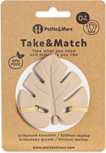 Petite&Mars szilikon rágóka Take&Match desert sand 0m+