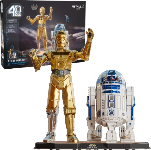 4D Build Star Wars C-3PO és R2-D2 3D puzzlemodell