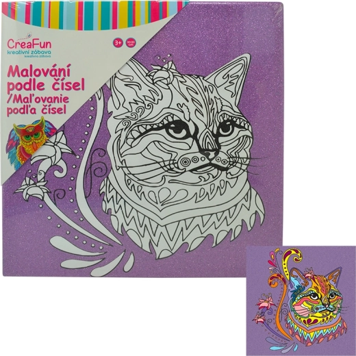 Vászonfestés – macska 30 × 30 cm
