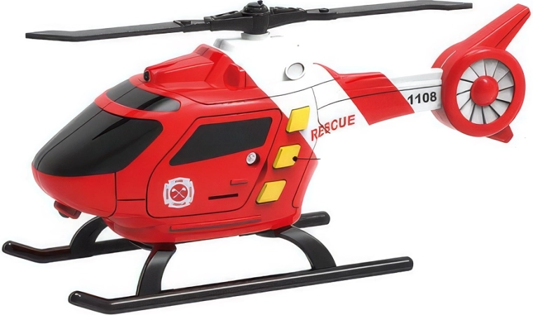 Mentőhelikopter fény- és hangeffektekkel 16,5 cm