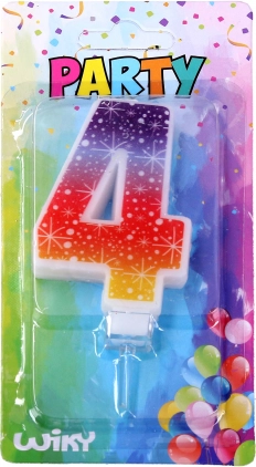 Partigyertya 4-es szám alakban csillagokkal