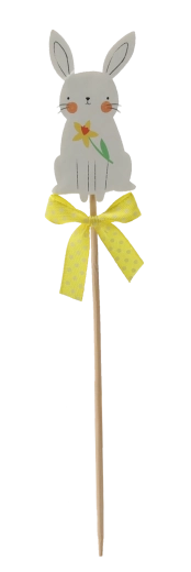 Húsvéti beszúró nyuszika 4 × 7,5 cm – 12 db-os szett, 2 minta vegyesen