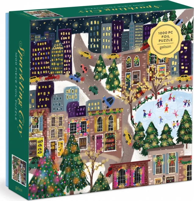 Fémes puzzle Sparkling City 1000 darabbal