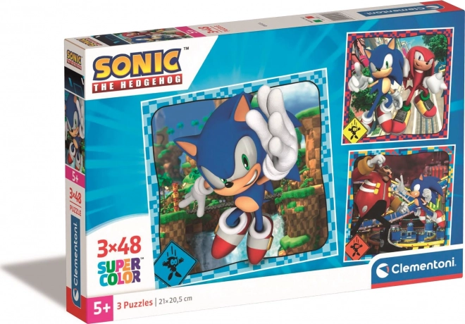 Puzzle 3×48 darabos CLEMENTONI SONIC