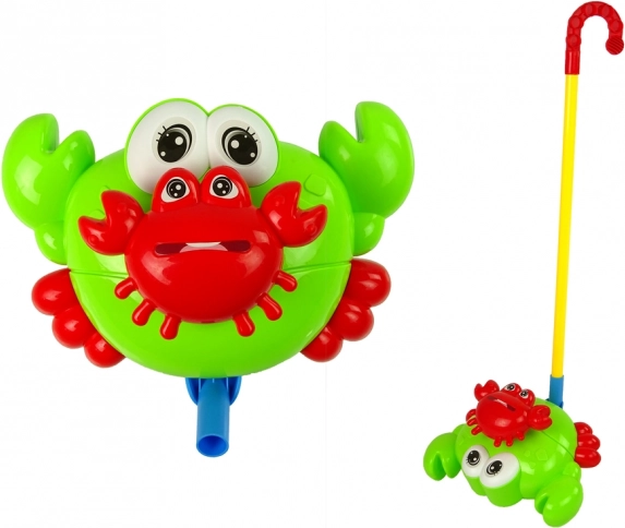 Tolható játék – zöld rák csengővel