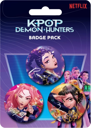 K-pop Demon Hunters kitűzőszett – 3 darab