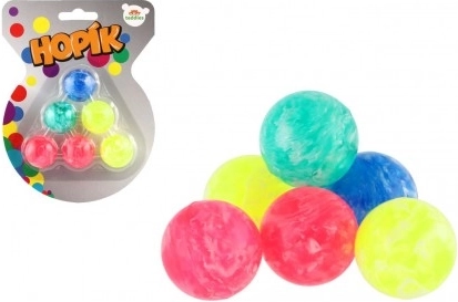 Pattogó labda/golyó 3 cm 6 db márványos kártyán