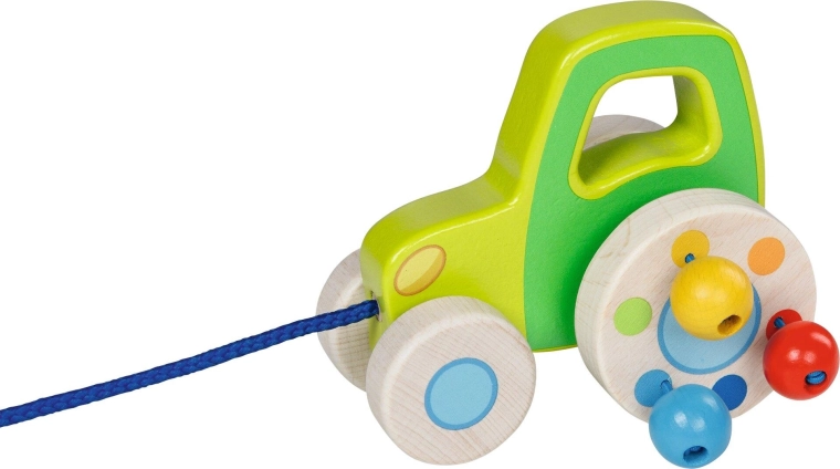 Húzható fa traktor - 1 db