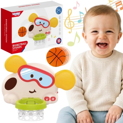 Woopie Baby interaktív gyerek kosárlabdapalánk kutyus hangokkal