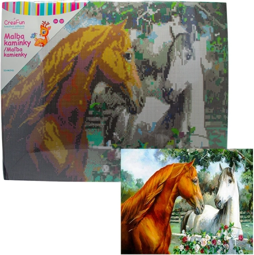 Gyémántfestés lovak 40 × 50 cm