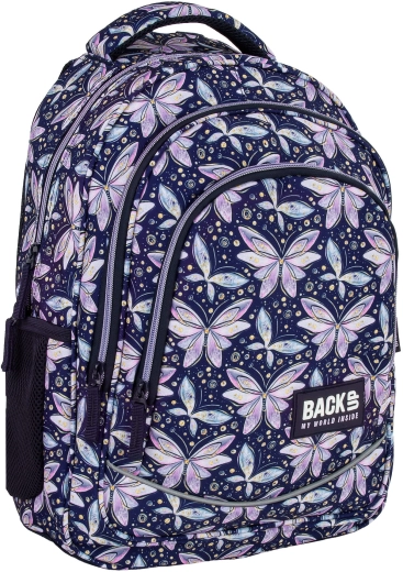 BackUP Butterflies kék iskolatáska 26 l