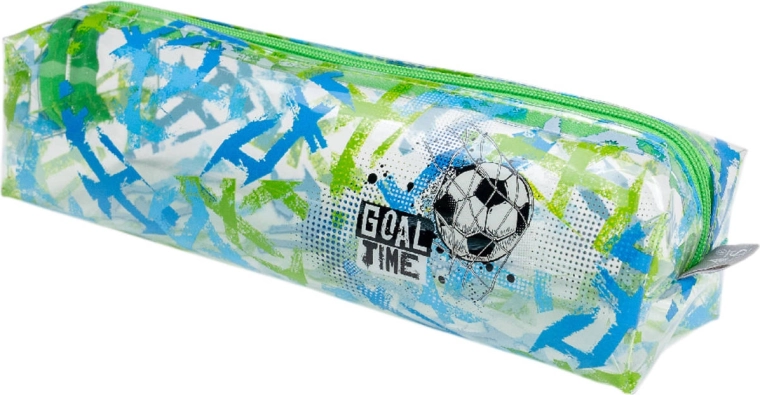 Argus Goal Time átlátszó tolltartó tollakhoz és apróságokhoz, foci – 1 db