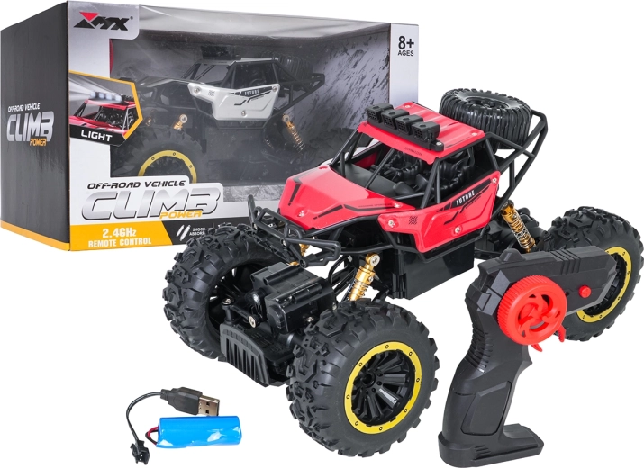 Climb Power RC crawler 4x4 1:18 piros