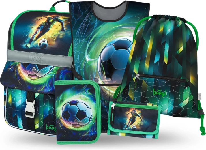BAAGL Zippy Foci iskolai szett – iskolatáska, tolltartó, tornazsák, kötény és nyakba akasztható pénztárca