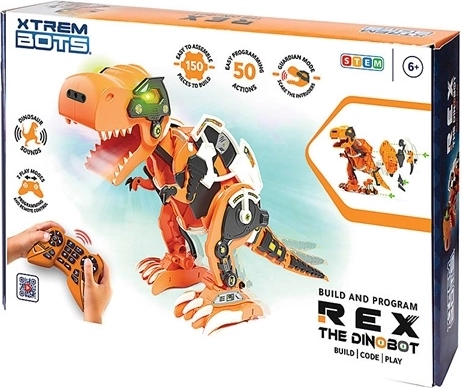 Xtrem Bots Rex robot dinoszaurus távirányítással (STEM építőkészlet)