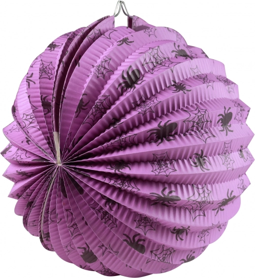 Halloween lampion pókmintával, 25 cm