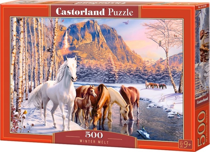 CASTORLAND Puzzle Winter Melt – lovak, 500 darab