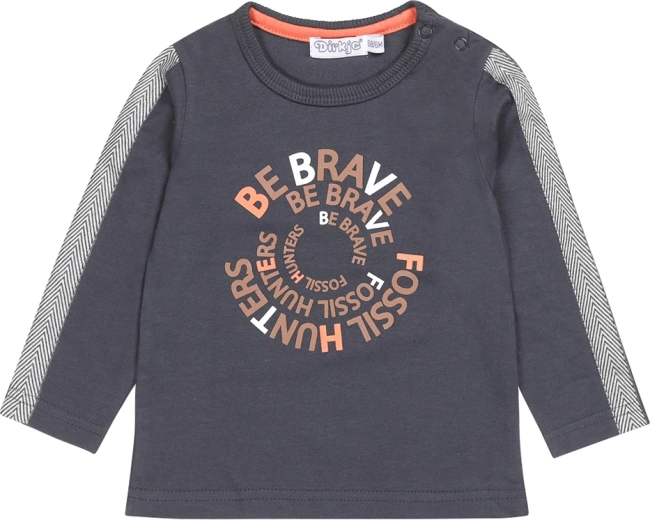 Dirkje fiú hosszú ujjú póló sötétkék és narancssárga színben, méret: 80