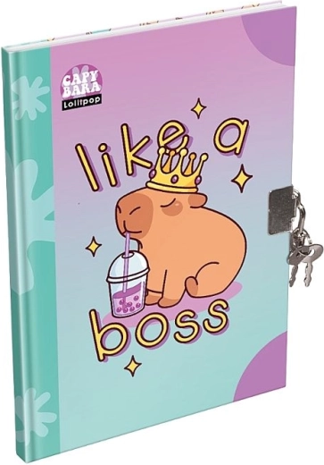 LizzyCard titkos napló A5 Capybara lakattal