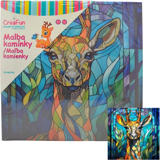 Gyémántfestés – szarvas 30 × 30 cm