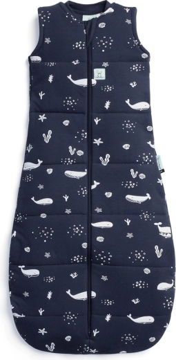 Ergopouch baba hálózsák organikus pamutból, Jersey Whale 2,5 TOG (3–12 hónap, 6–10 kg)