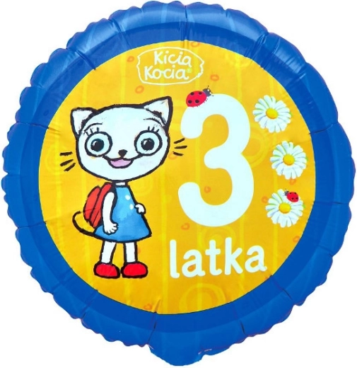 Kicia Kocia 3-as számú fólia lufi (46 cm)