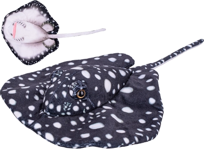 Plüss rája 40 cm – fekete