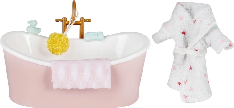Lundby fürdőszobai készlet káddal babaházhoz