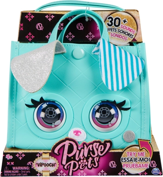 Purse Pets interaktív táska VIPooch menta