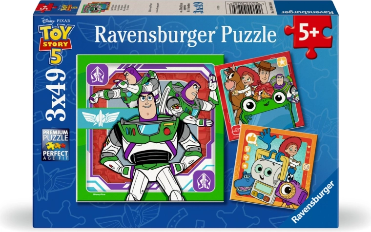 Ravensburger puzzle Toy Story: Játékhistória 5 (3x49 darab)
