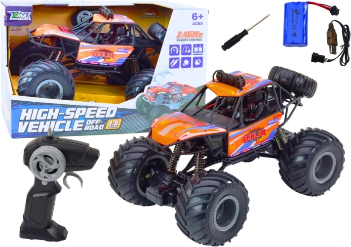 Narancssárga Off-road RC Autó Gyerekeknek Amortizátorokkal