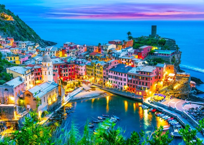 Enjoy puzzle Vernazza alkonyatkor, Cinque Terre, Olaszország – 1000 darabos