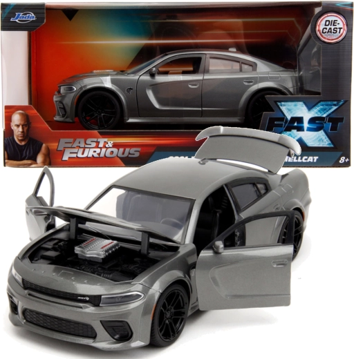 Fém modell 2021 Dodge Charger SRT Hellcat FAST & FURIOUS 19 cm