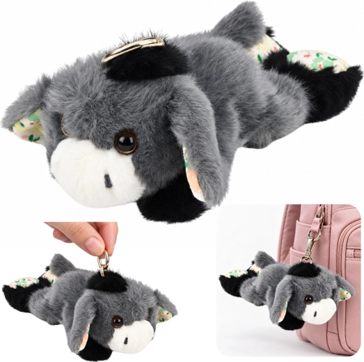 Súlyozott érzékszervi plüss szamárka medállal, 17 cm